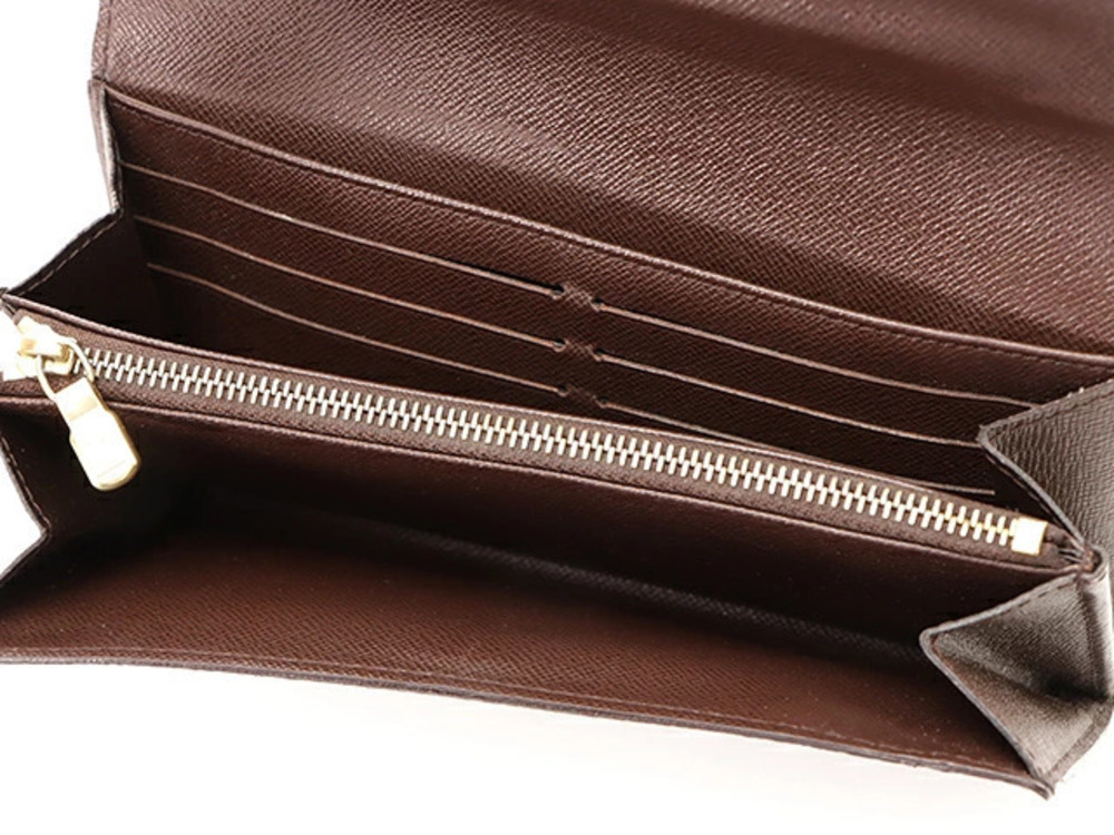 Louis Vuitton Damier Wallet Long Portefeuille Sarah Brown - Picture 6 of 8